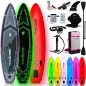 THUNDER Napihljiva LED SUP deska – osvetljena RGB, 320 cm, stabilna, komplet SUP + kajak, nosilnost 150 kg THUNDER MOSSA, (5000091551)