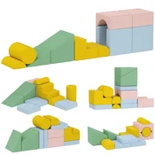 Homestar Set mehkih gradnikov za otroke 12 kosov 160x40x40 cm večbarvno