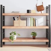 Zidna polica svjetlosmeda 140x60x(2-6) cm obradena hrastovina