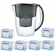 shumee Vrč s filtrom Aquaphor Amethyst 2,8 l + 6 kartuš, črne barve