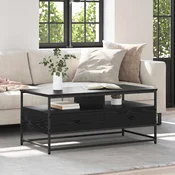 vidaXL Klubska miza Črni hrast 100 x 51 x 45 cm Konstruiran les