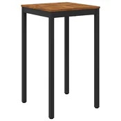 vidaXL Vrtni Bar Miza Naravna in črna 60 x 60,5 x 105 cm