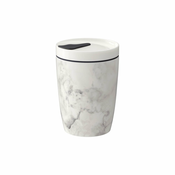 Sivo-bel porcelanast lonček to go Villeroy & Boch Like To Go, 290 ml