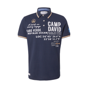 CAMP DAVID Majica mornarska/svetlo oranžna/bela