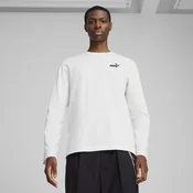 Mens Puma Essentials No. 1 Logo Long Sleeve T-Shirt, White, Size M, Clothing
