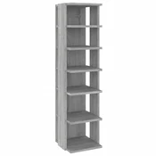 Vidaxl Regal za čevlje siva sonoma 27,5x27x102 cm konstruiran les
