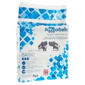 Asssorbello Pelene za štence Basic, 10 kom - 60 x 90 cm