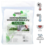 Garden Line AGROTEKSTIL 1,6 x 5 m POLETNA BELA 17g *2067