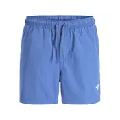 JACK & JONES Kratke kopalne hlače JPSTMAUI TROPIC  modra