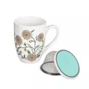 Andrea Fontebasso Skodelica s cedilom - tisana Heritage 400ml/moder pokrov/porcelan, inox