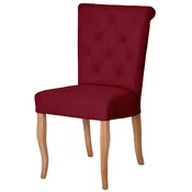 Casa Padrino Chesterfield Neo Baroque Dining Chair Bordeaux Red/Natural - Chesterfield Neo Baroque Kitchen Chair - Dining Room Furniture - Chesterfield Furniture - Neo Baroque Furniture