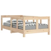 Vidaxl Otroški posteljni okvir 70x140 cm trdna borovina