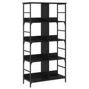 vidaXL vidaXL Knjižna polica Črni hrast 78,5 x 33 x 153 cm metal PB, (5000307101)