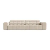 Kremno bela žametna sedežna garnitura 252 cm Chicago – Cosmopolitan Design