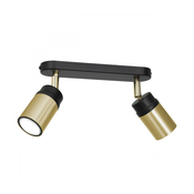 Stropno spot svetlo NEST 2xGU10/8W/230V crna/mesing