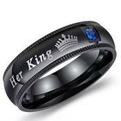 Prsten Her King - Crna / 52mm KP31776