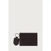 Emporio Armani komplet denarnice in obeska za ključe moški usnjeni