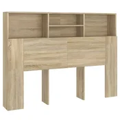 Vidaxl Omarica z vzglavjem, hrast sonoma 140x19x103,5 cm