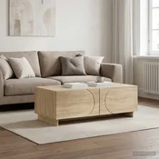 vidaXL Klubska miza Sonoma hrast 102 x 50,5 x 35 cm Inženirski les