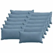 vidaXL Prevleka za blazino 12 kos HOUTEN Modra 40 x 80 cm korduroy