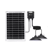 Aigostar - LED solarni luster sa senzorom 2x LED/35W/12V 6000 mAh 6500K, precnik 15 cm