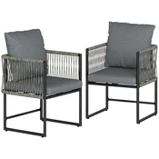 Homestar Set vrtnih stolov 2 kosa 52x52x66 cm temno siva