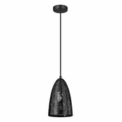 Crna viseca lampa s metalnim sjenilom o 20 cm Bene - Candellux Lighting