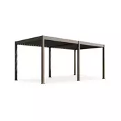 Bioklimatska pergola Antares — Samostoječa/3 x 6/Rjava/Električni motor in LED luči