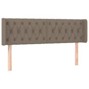 Vidaxl Vzglavje z ušesi taupe 147x16x78/88 cm blago