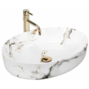 Umivalnik REA Queen Carrara Shiny countertop