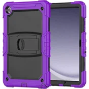 Nikcorp Vzdržljiv zaščitni etui za iPad 9.7 z vrtljivim stojalom, ročajem in nastavljivim ramenskim pasom, vijoličen