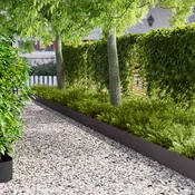 vidaXL Robovi trave 20 pcs 102 x 15 x 4 cm Jeklo Črna