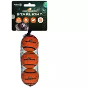 Dog Comets Starlight Tennis Ball - Orange - S (paket 3 kosov)
