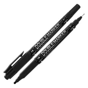 M&G permanentni marker dvostranski 0,8/2,8 mm - črn
