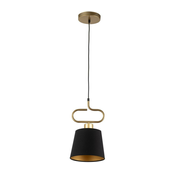 Luster na sajli VOLUTTO 1xE27/60W/230V crni/bakreni