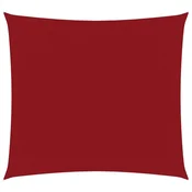 Vidaxl Senčno jadro oksford blago kvadratno 3,6x3,6 m rdeče