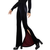 Ženske hlače KILLSTAR - Crimson Flame Flares - Black/Red - KSRA013568