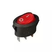 Proelektronic Elipsa crveni prekidac 25x16mm, 2pola/3pina ( PRE-KCD1-3 )