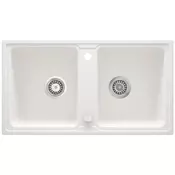 Deante ZQZ A203 Granitna sudopera Zorba 78/WH/2, Bela
