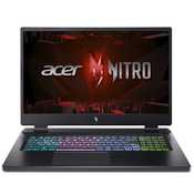 Acer Nitro 17, 17,3/QHD/Ryzen 7-7840HS/16GB/S512GB/RTX4060-8GB/DOS/BLK/2Y, (01-0001330682)