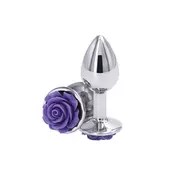 Silver-lila rose small plug