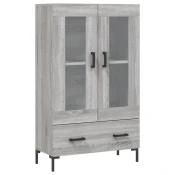 Vidaxl Visoka omara siva sonoma 69,5x31x115 cm inženirski les