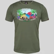 011Shop Muška majica kratkih rukava Picke,plaža,tetovaža, Maslinasta