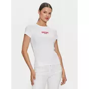 Guess Jeans Majica W4YI64 KA0H1 Bela Slim Fit