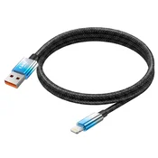 LINQ LinQ, Lightning v USB Kabel za Polnjenje 15W z LED Zaslonom 1.2m, Modra, (5000276648)
