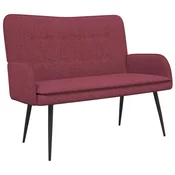 Vidaxl Kavč za 2 osebi Vinorodna rdeča 115 x 61 x 87 cm Blago