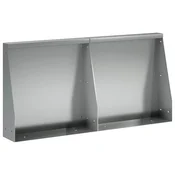 vidaXL Zadrževanje stene 2 kos 40 x 12 x 40 cm Pocinkano jeklo Srebrna