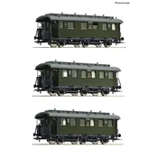 ROCO Komplet 3 potniških avtomobilov PKP - 6200059
