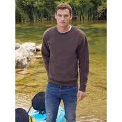 Dark Grey Mens Sweatshirt Set-in Sweat Fruit of the Loom