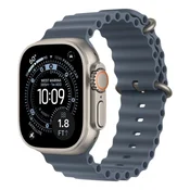 Apple Watch Ultra 3 Ocean Band Natural with Anchor Blue band